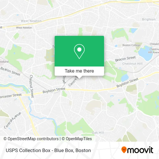 USPS Collection Box - Blue Box map