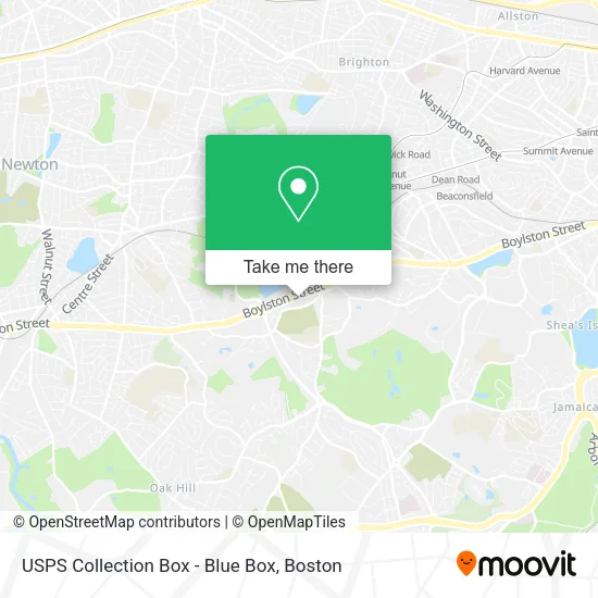 Mapa de USPS Collection Box - Blue Box