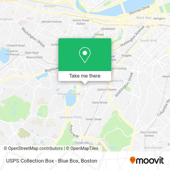 USPS Collection Box - Blue Box map
