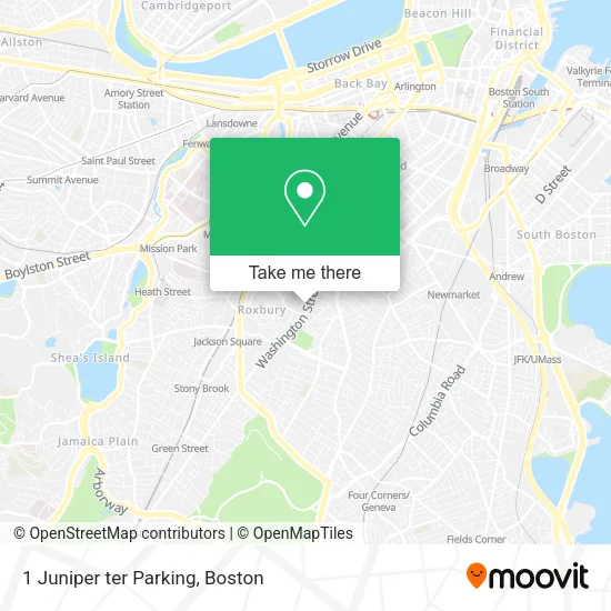 Mapa de 1 Juniper ter Parking