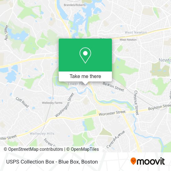 USPS Collection Box - Blue Box map