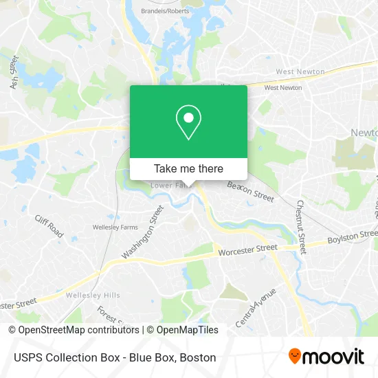 USPS Collection Box - Blue Box map