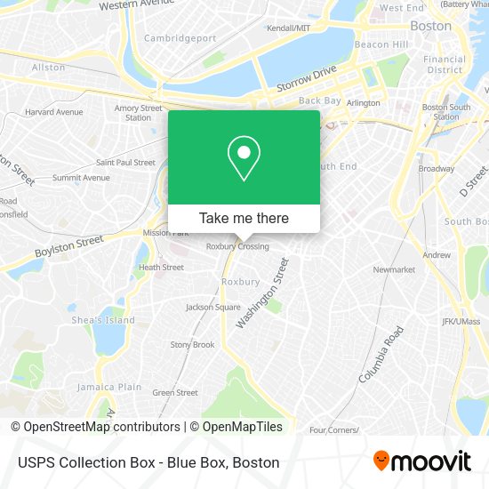 USPS Collection Box - Blue Box map