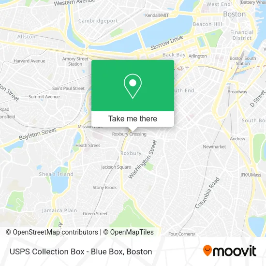 USPS Collection Box - Blue Box map