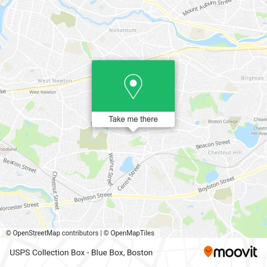 Mapa de USPS Collection Box - Blue Box