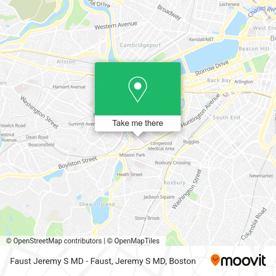 Faust Jeremy S MD - Faust, Jeremy S MD map