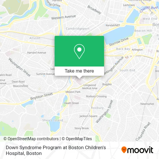 Down Syndrome Program at Boston Children's Hospital map