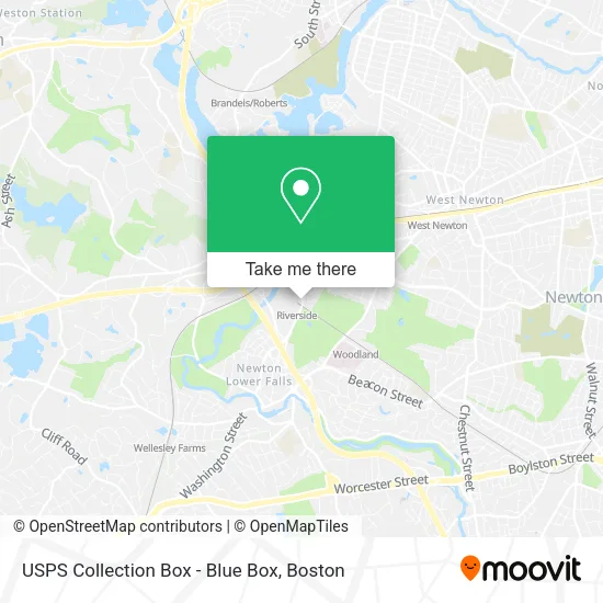 USPS Collection Box - Blue Box map