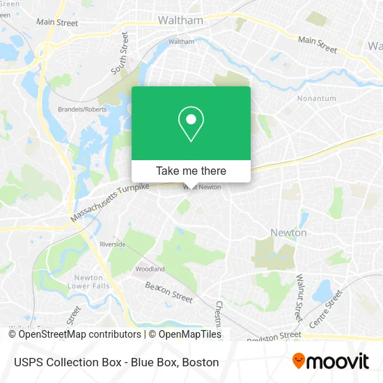Mapa de USPS Collection Box - Blue Box