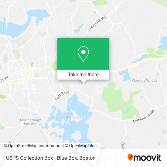 USPS Collection Box - Blue Box map