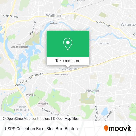 USPS Collection Box - Blue Box map