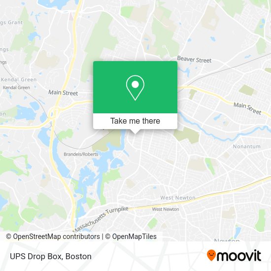 UPS Drop Box map