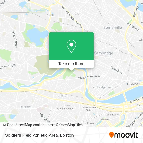 Soldiers Field Athletic Area map