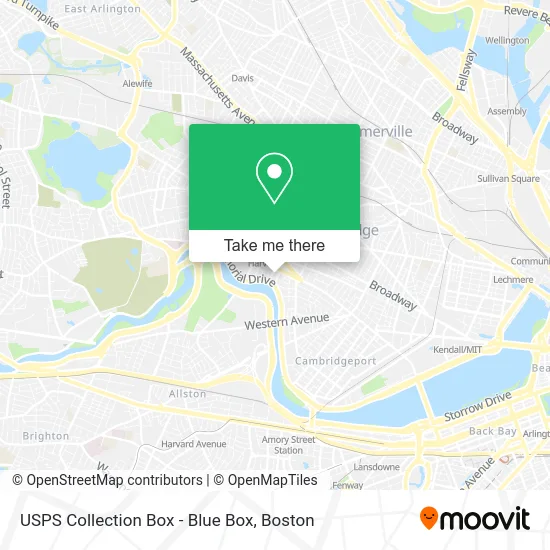 USPS Collection Box - Blue Box map