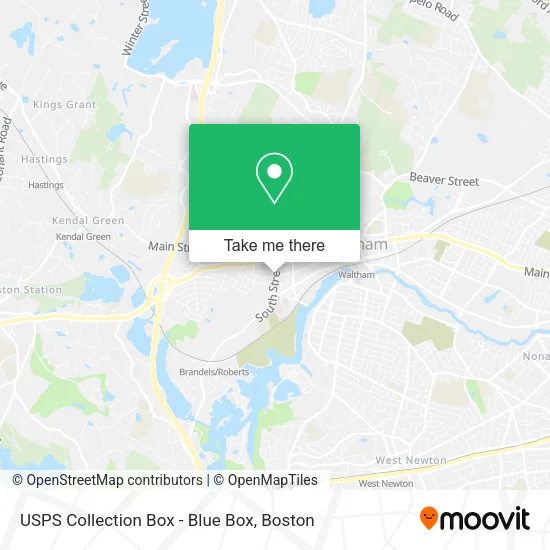 Mapa de USPS Collection Box - Blue Box