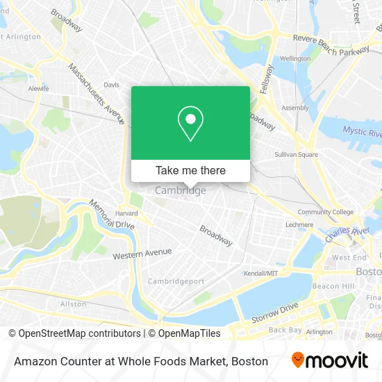 Amazon Counter at Whole Foods Market map