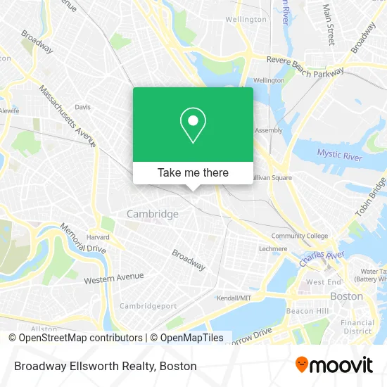 Broadway Ellsworth Realty map