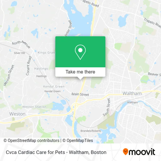 Cvca Cardiac Care for Pets - Waltham map