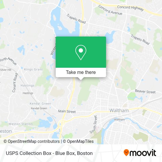 USPS Collection Box - Blue Box map