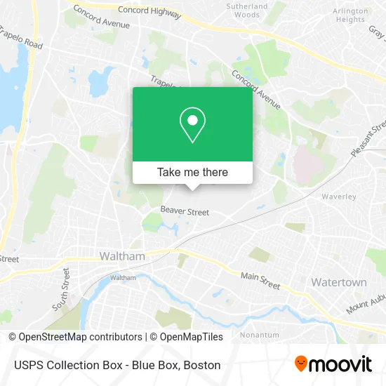 USPS Collection Box - Blue Box map