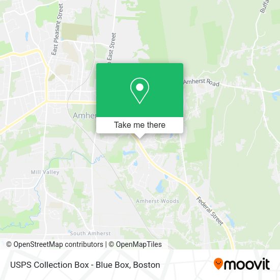 USPS Collection Box - Blue Box map