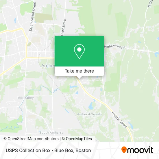 Mapa de USPS Collection Box - Blue Box