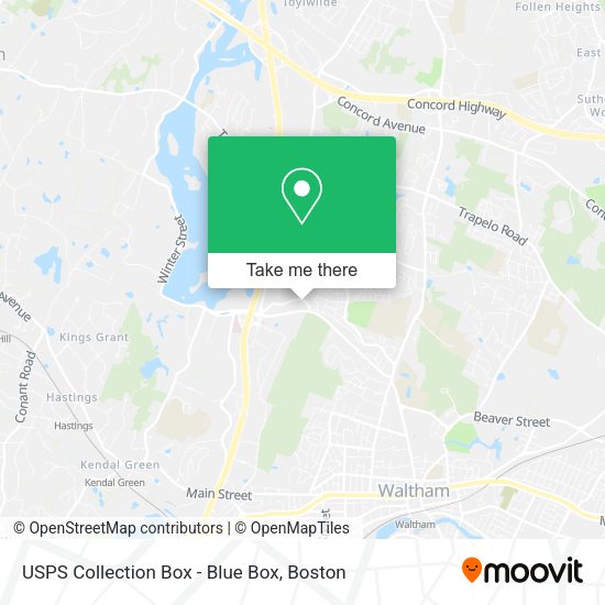 USPS Collection Box - Blue Box map