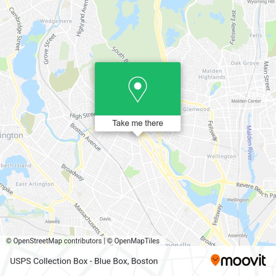 USPS Collection Box - Blue Box map
