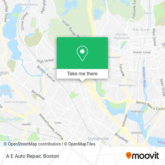 A E Auto Repair map