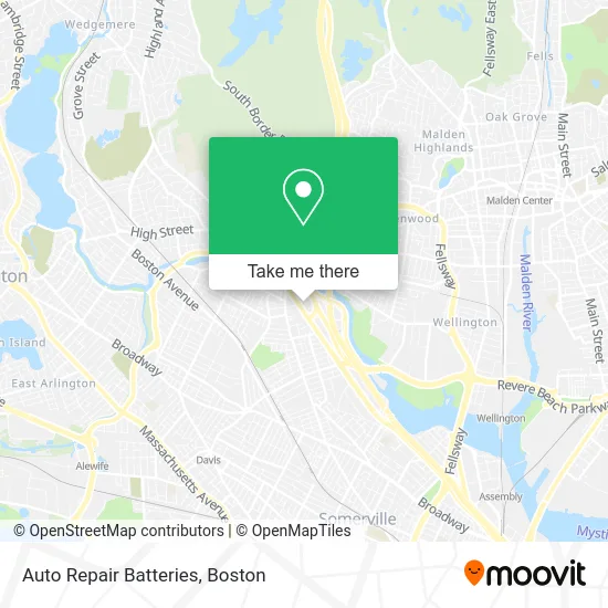 Auto Repair Batteries map