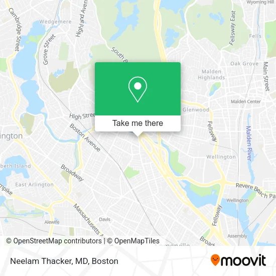 Neelam Thacker, MD map