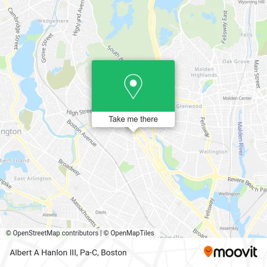 Albert A Hanlon III, Pa-C map