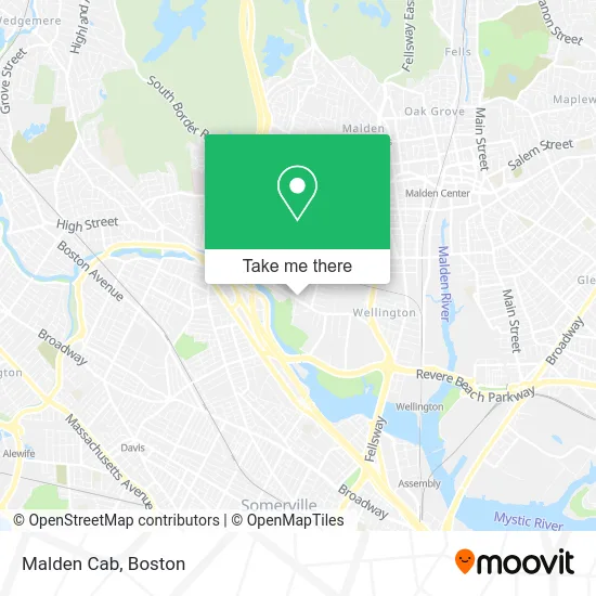 Malden Cab map