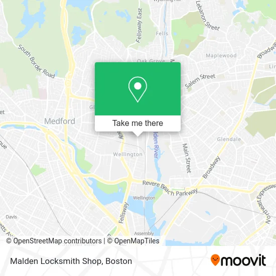 Malden Locksmith Shop map