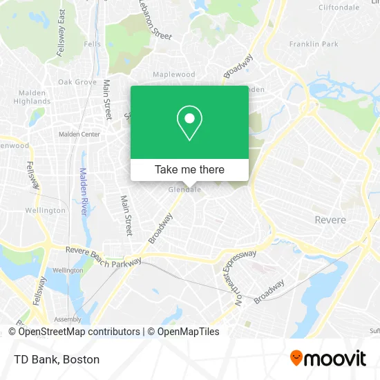 TD Bank map