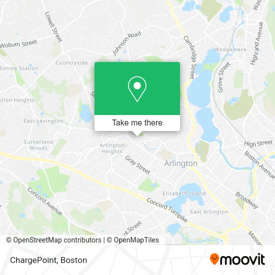 Mapa de ChargePoint