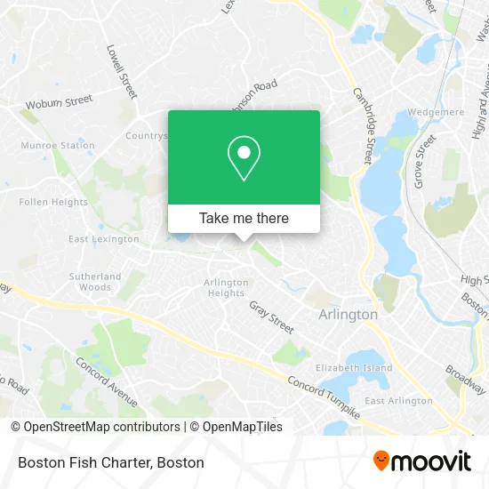 Mapa de Boston Fish Charter