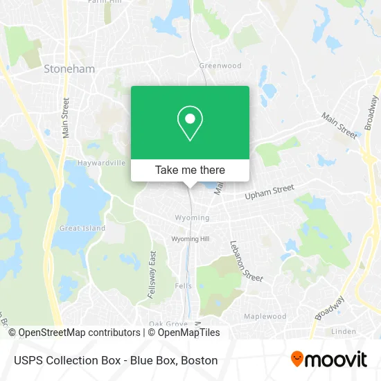 USPS Collection Box - Blue Box map