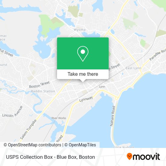 USPS Collection Box - Blue Box map