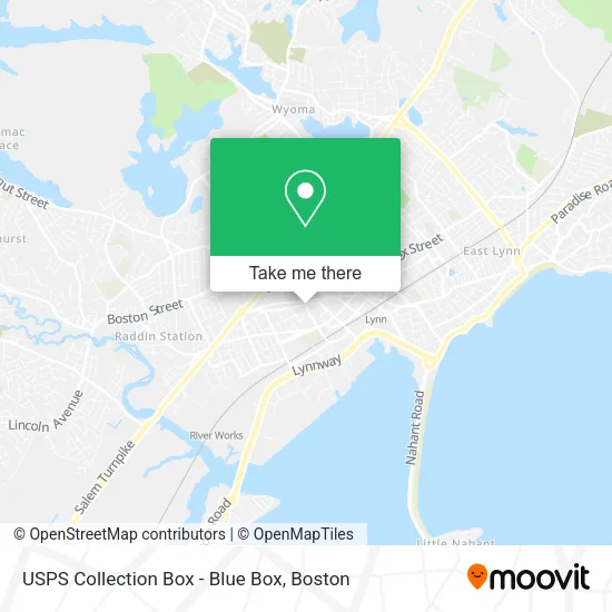 USPS Collection Box - Blue Box map