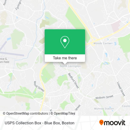 USPS Collection Box - Blue Box map