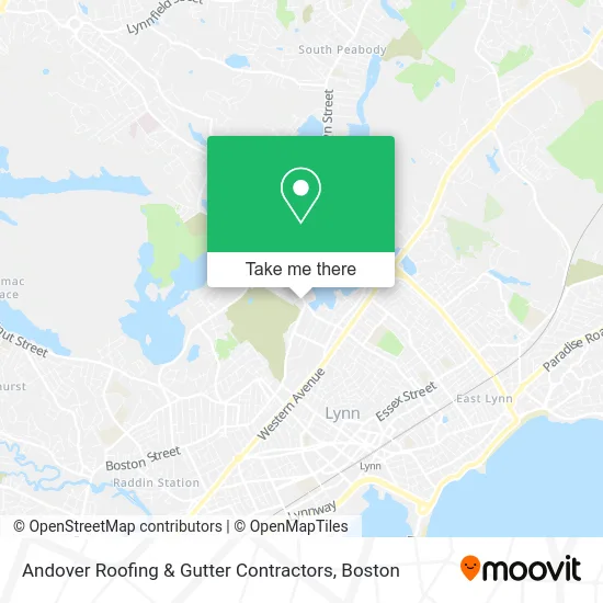 Andover Roofing & Gutter Contractors map