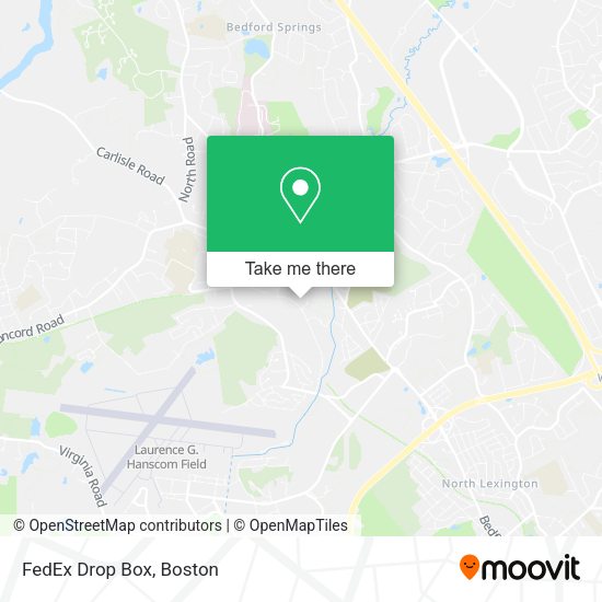 FedEx Drop Box map