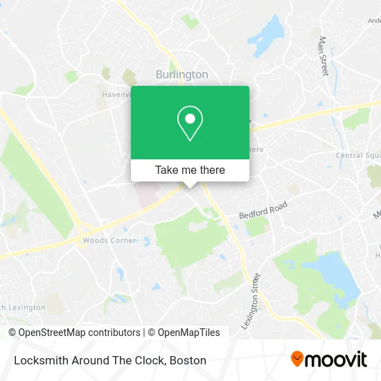 Locksmith Around The Clock map