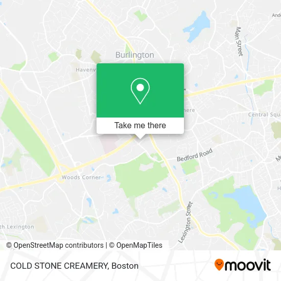 COLD STONE CREAMERY map