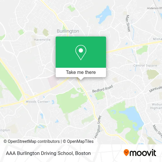 AAA Burlington Driving School map