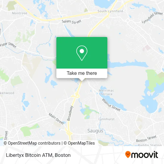 Mapa de Libertyx Bitcoin ATM
