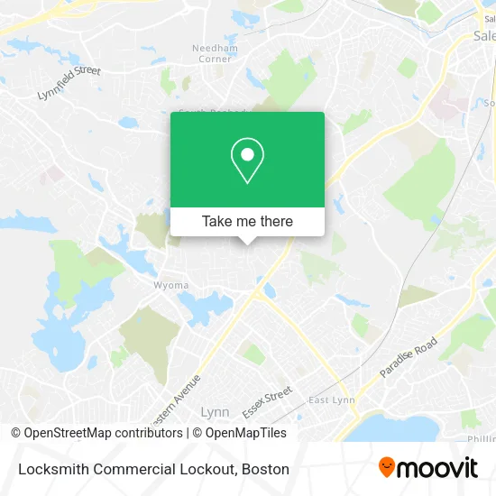Locksmith Commercial Lockout map