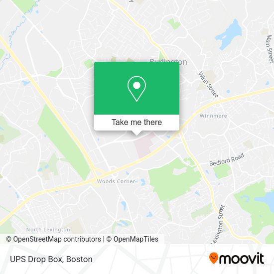UPS Drop Box map