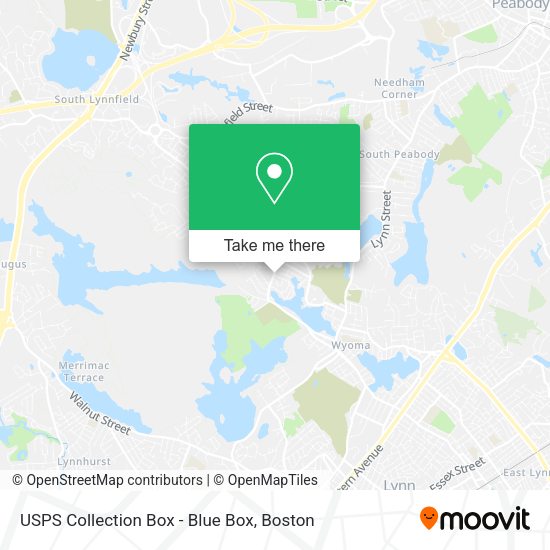 USPS Collection Box - Blue Box map